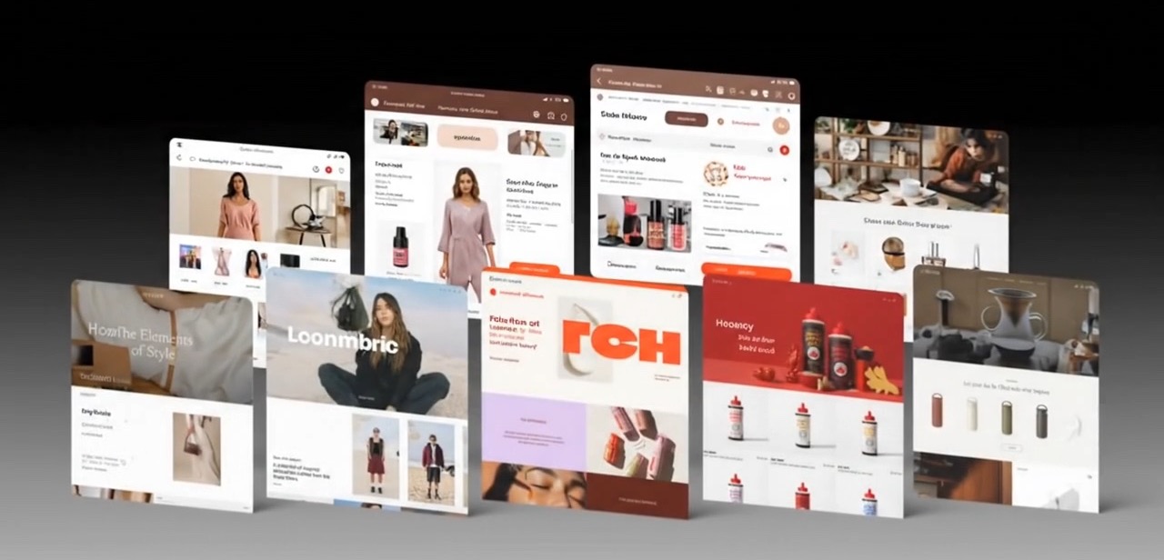Gallery of AI-generated iStores.com storefronts