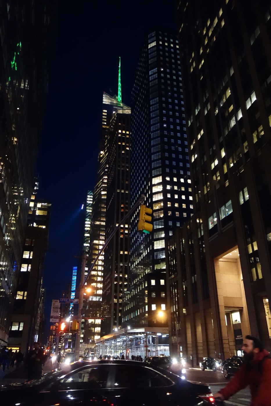 Sixth Avenue in Manhattan at night